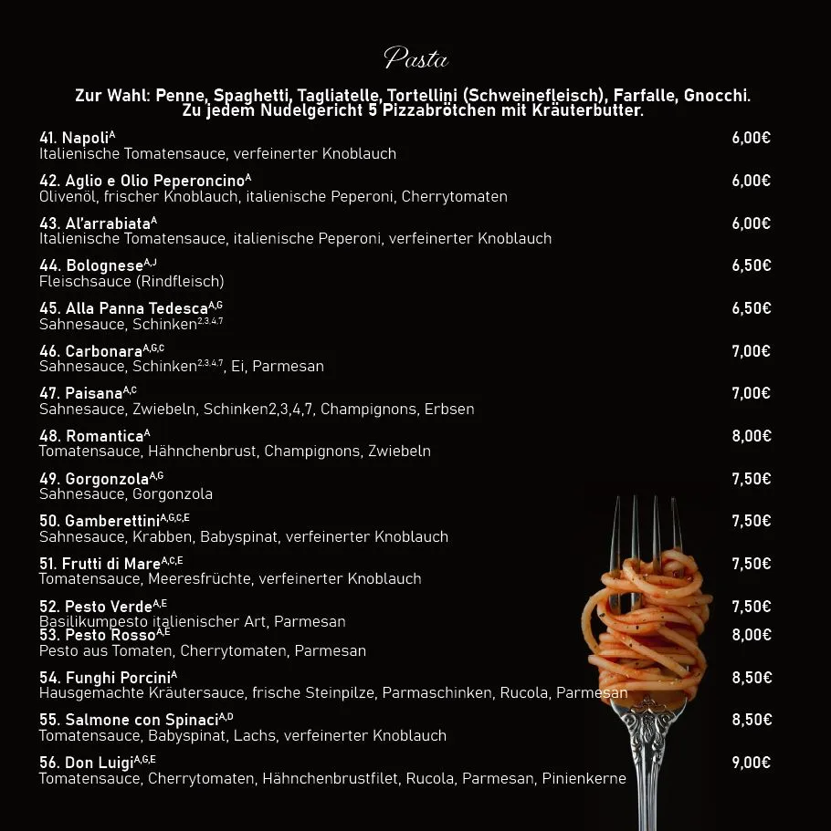 Menu_La Romantica da Luigi_Bergkamen_image_3