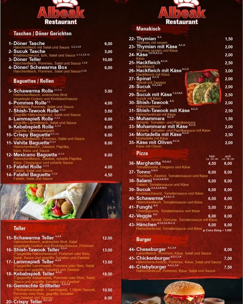 Menu_Albeak Restaurant_Bergkamen_image_1