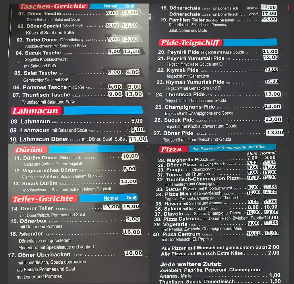 Menü_Döner Centrum_Bergkamen_Bild_1