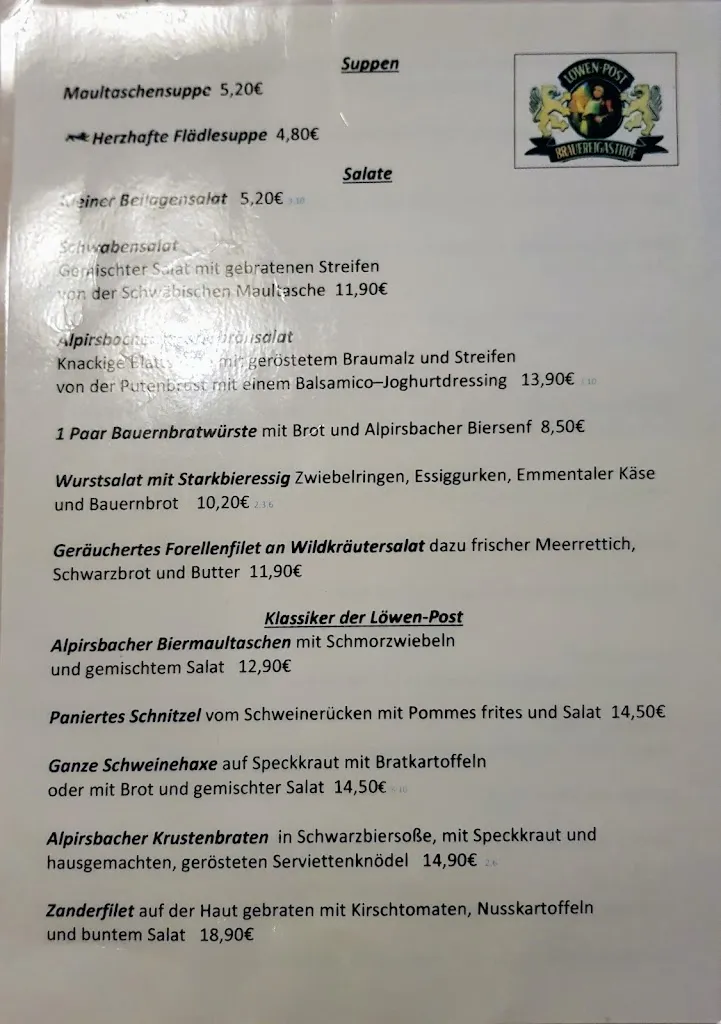Menu_Alpirsbacher Klosterbräu Glauner GmbH & Co. KG_Alpirsbach_image_3