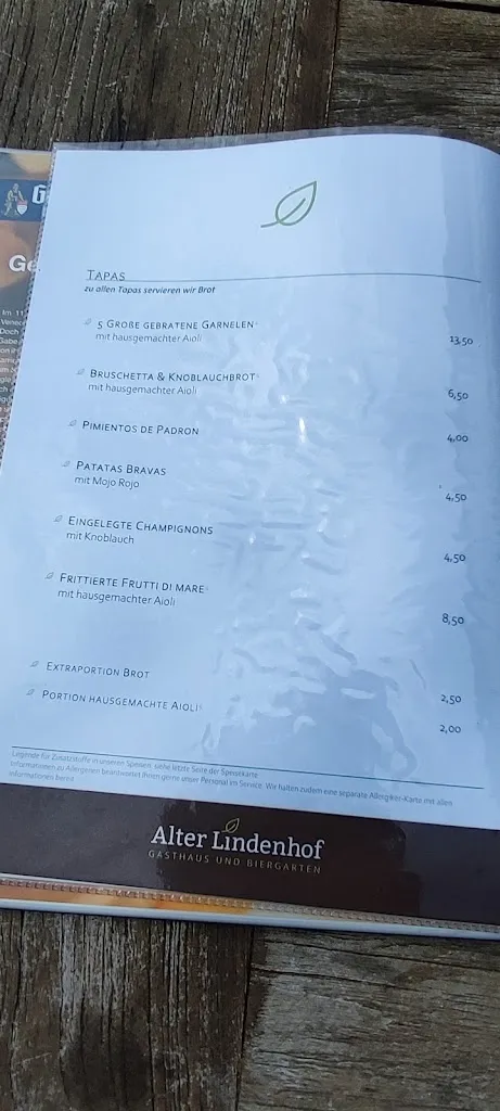 Menu_Restaurant „Alter Lindenhof