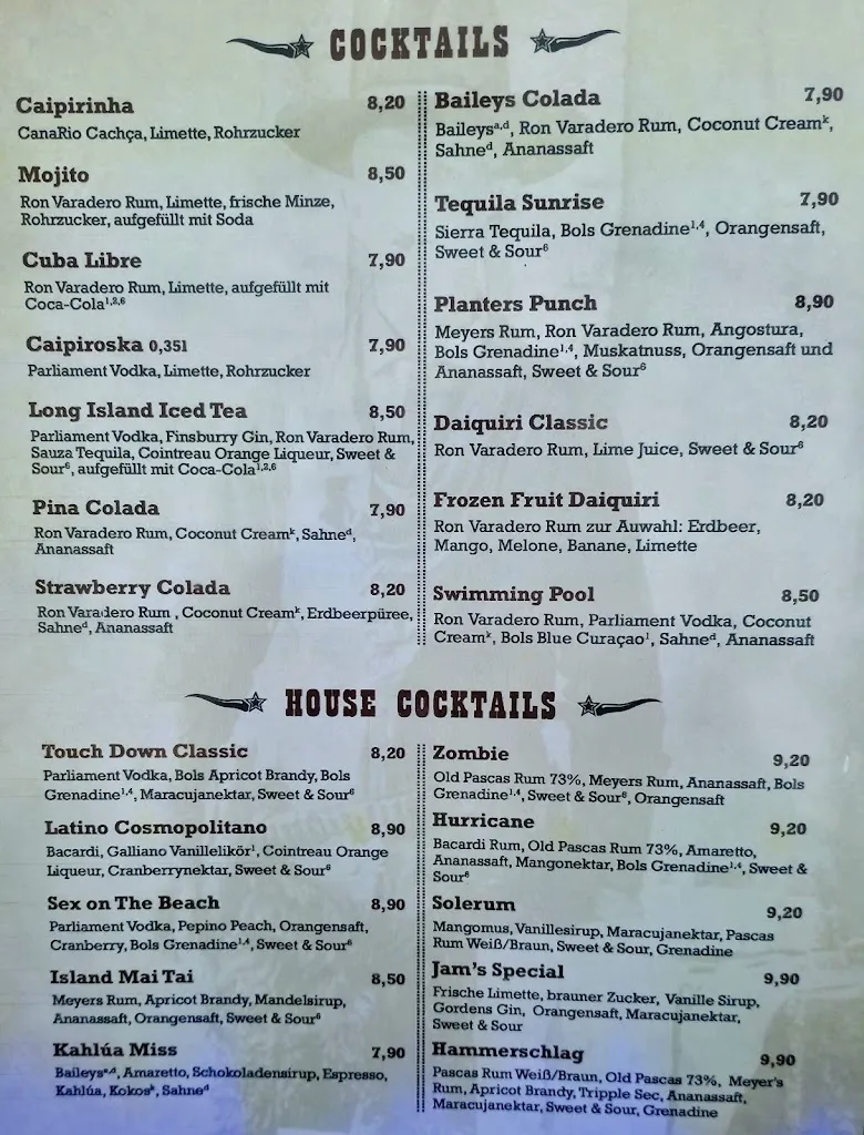 Menu_Jam's Restaurant_Gladbach_image_1