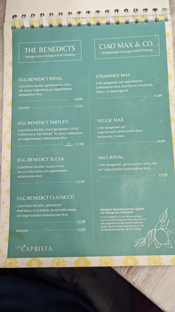 Menu_Café Caprista_Köln_image_2