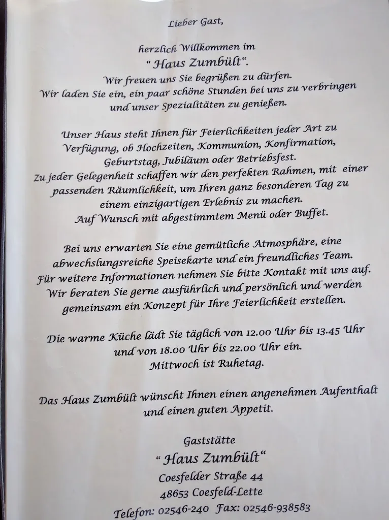 Menu_Gasthof Haus Zumbült_Coesfeld_image_3