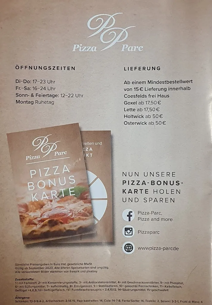 Menu_Pizza Parc_Coesfeld_image_1