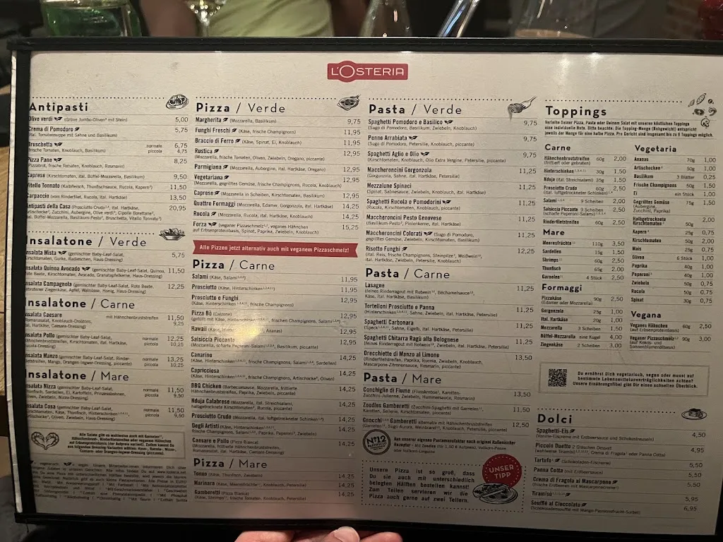 Menu_L'Osteria Castrop Rauxel_Castrop-Rauxel_image_1
