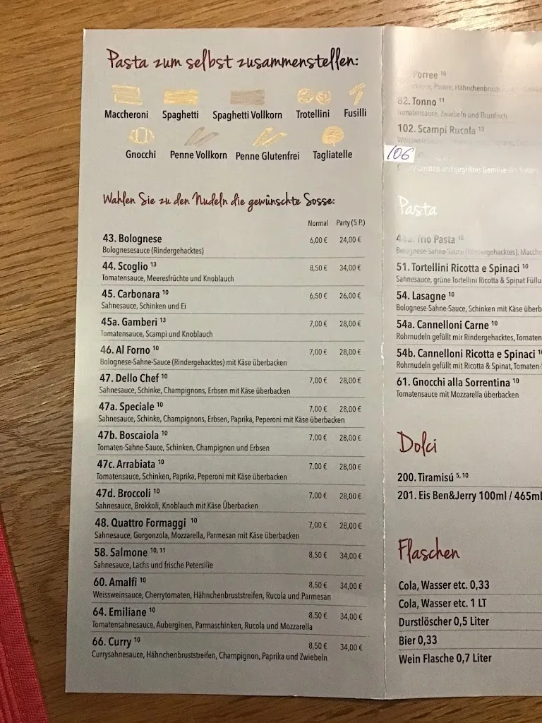 Menu_Pizzeria Le Dune_Castrop-Rauxel_image_2