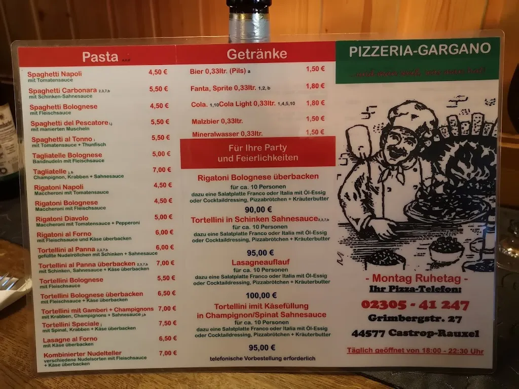Menu_Pizzeria Gargano_Castrop-Rauxel_image_1