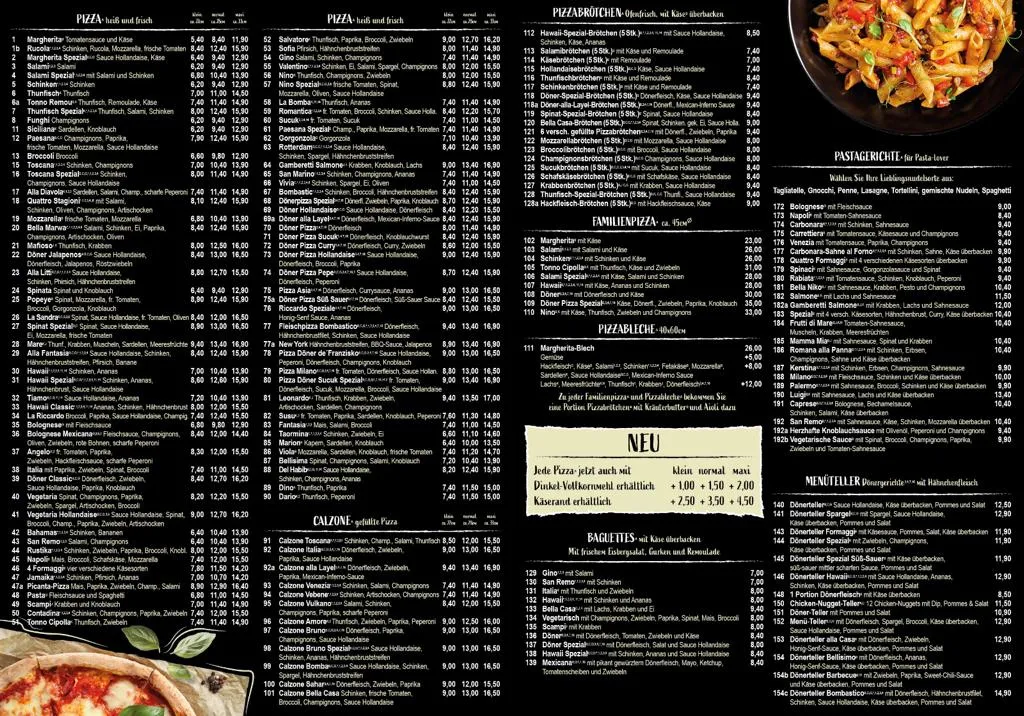 Menu_Bella Casa Pizza • Pasta • Café Datteln_Datteln_image_1