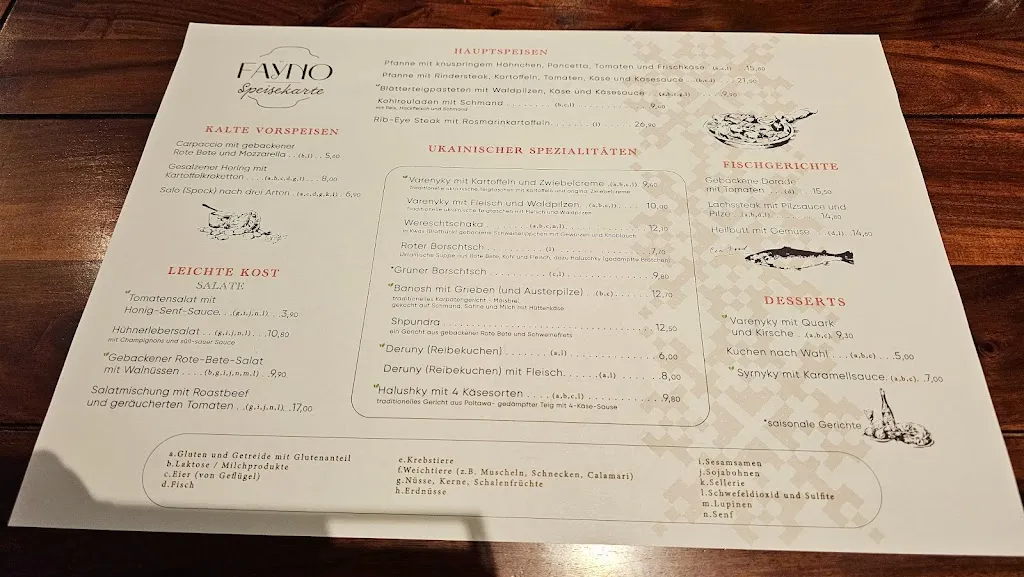 Menu_Restaurant FAYNO_Datteln_image_1