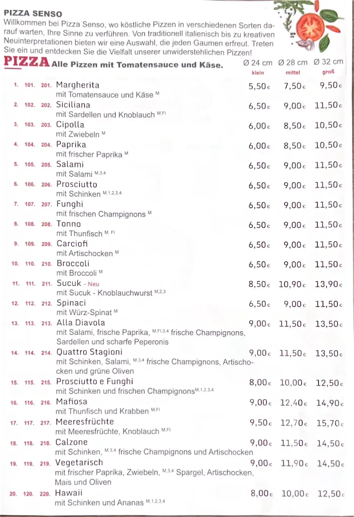 Menu_Pizzeria & Bistro Senso_Datteln_image_1