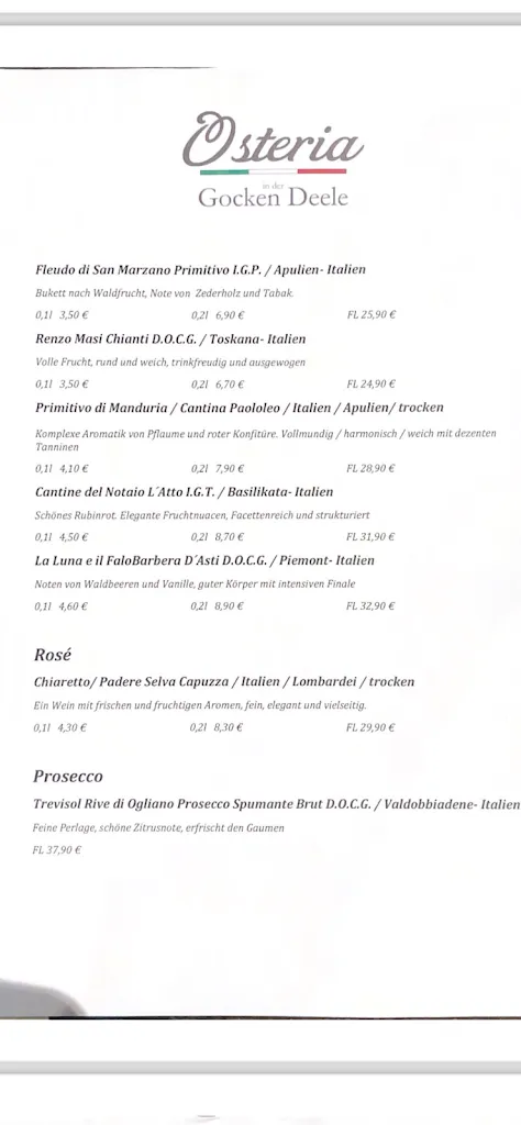 Menu_Osteria in der Gocken Deele_Delbrück_immagine_2