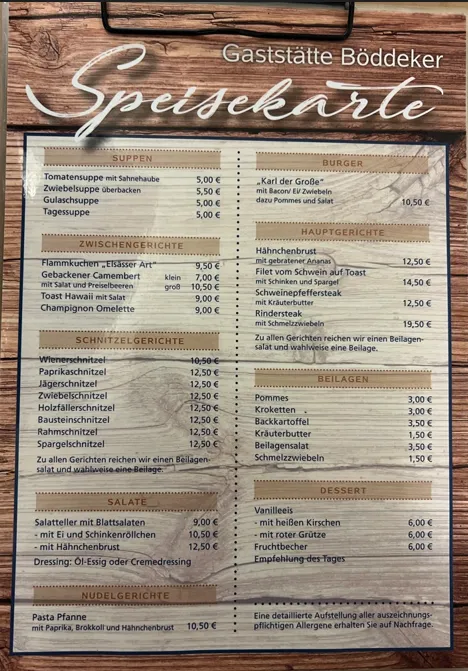 Menu_Gasthof Böddeker_Delbrück_immagine_1