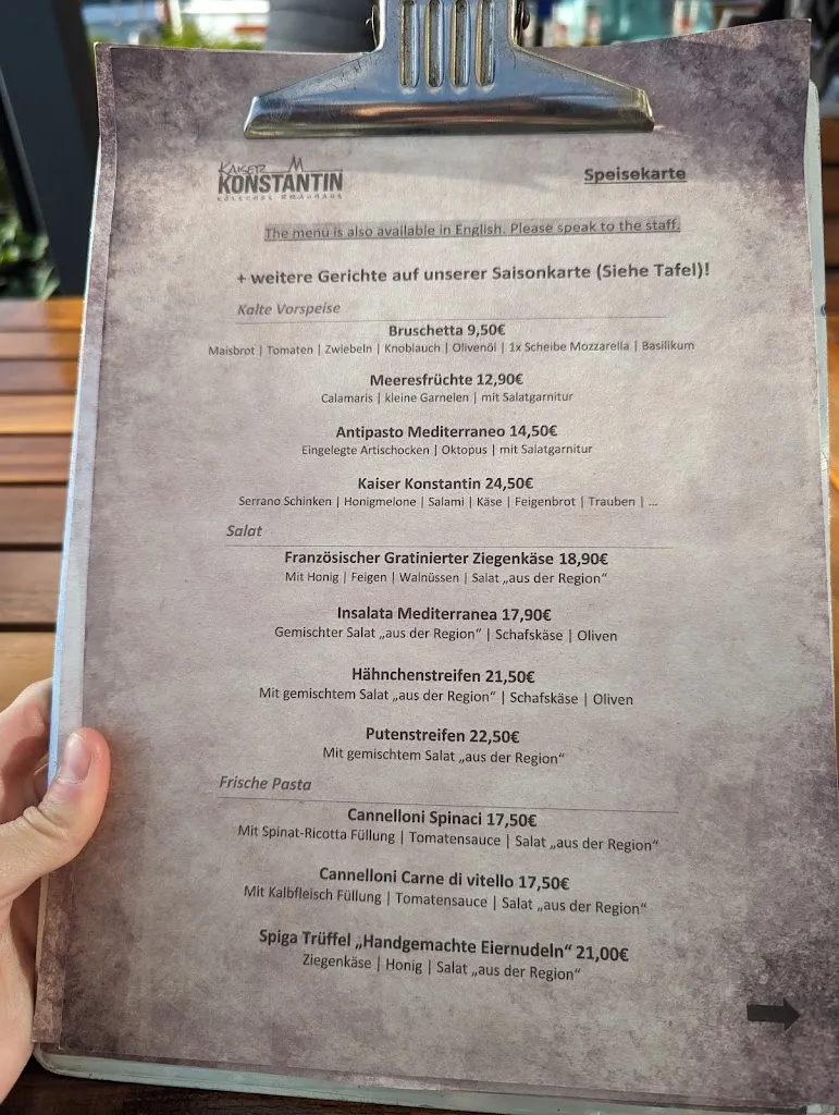 Menu_Kaiser Konstantin - Kölsches Brauhaus_Köln_immagine_3