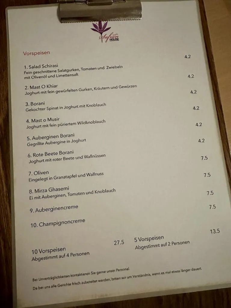 Menu_Safran House_Detmold_immagine_4