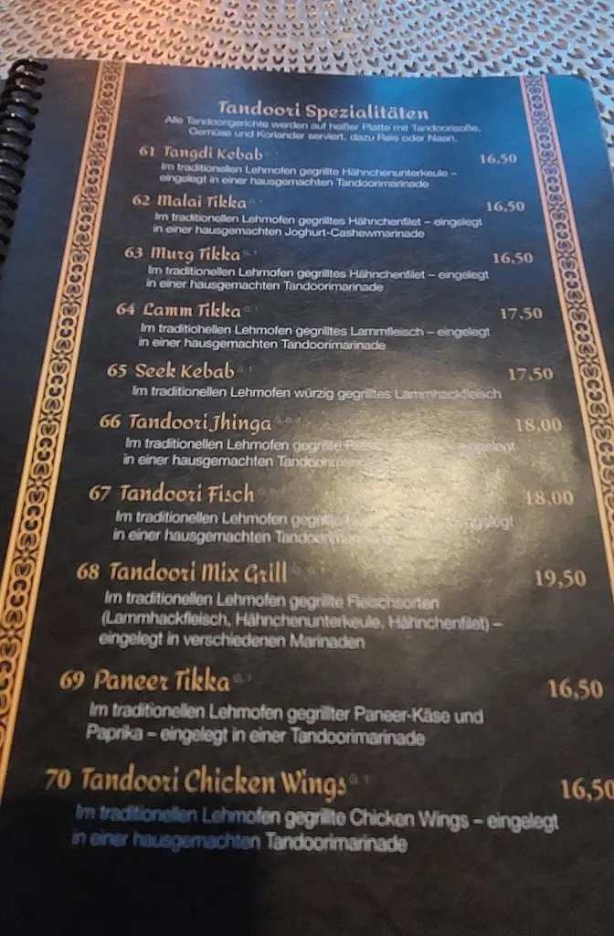 Menü_Taste of India_Detmold_Bild_3