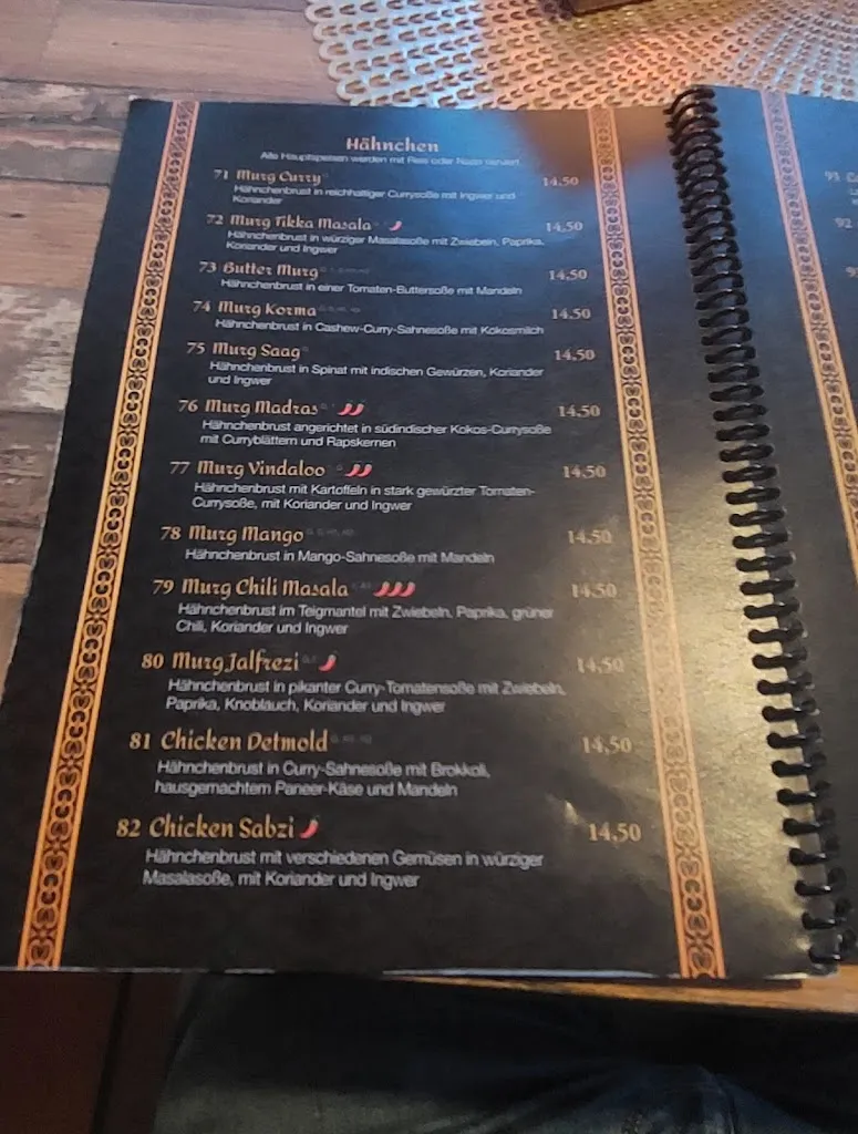 Menü_Taste of India_Detmold_Bild_4