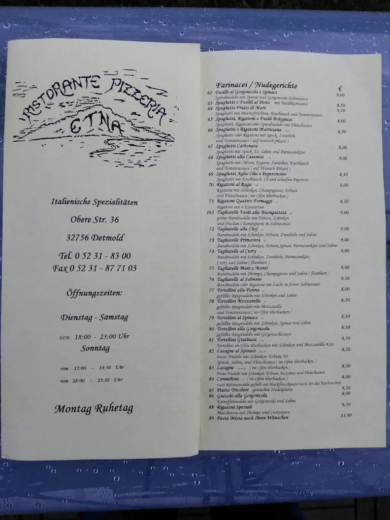 Menü_Ristorante Pizzeria Etna_Detmold_Bild_3