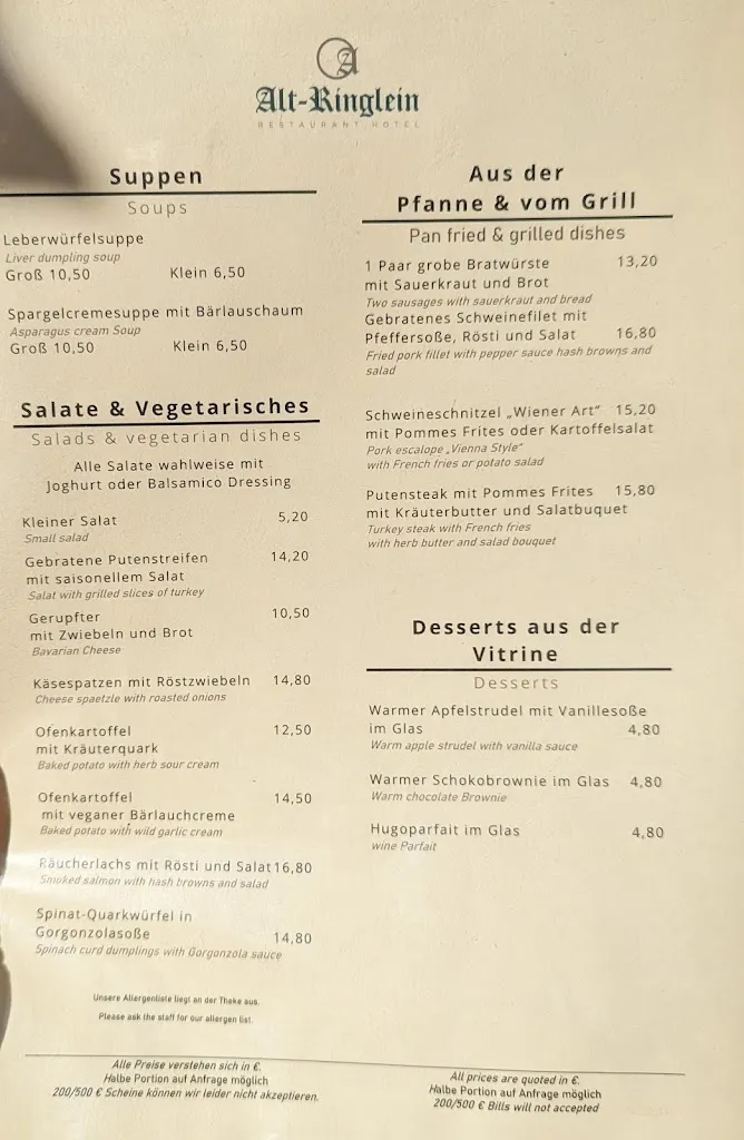 Menu_Hotel Alt-Ringlein_Bamberg_immagine_3