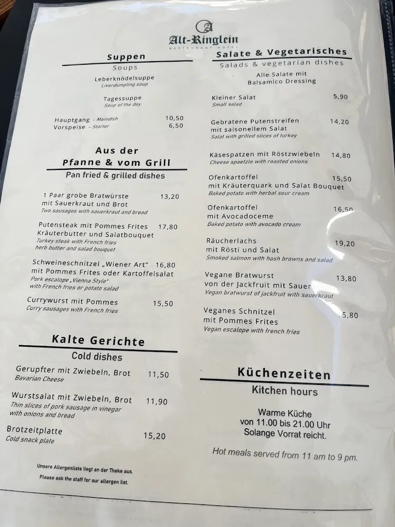 Menu_Hotel Alt-Ringlein_Bamberg_immagine_4