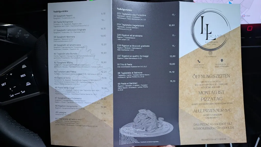 Menu_Ristorante La Locanda_Dormagen_immagine_1
