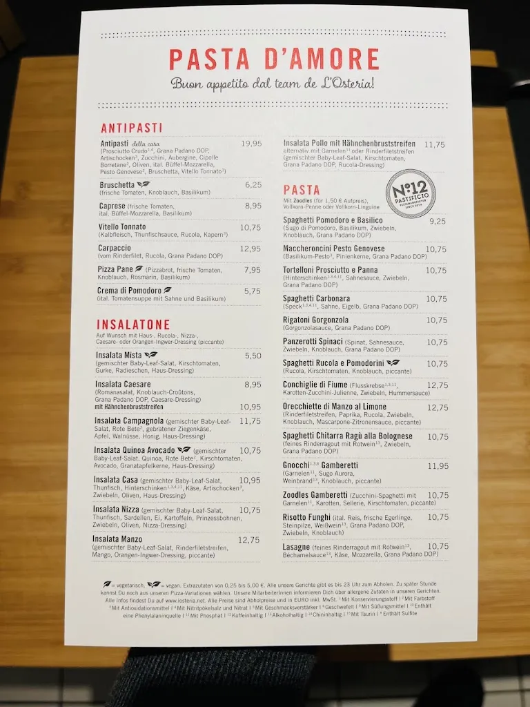 Menu_L'Osteria Dormagen_Dormagen_image_1