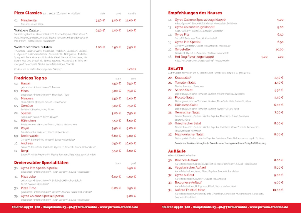 Menu_Pizzeria Fredrico_Hörstel_image_1