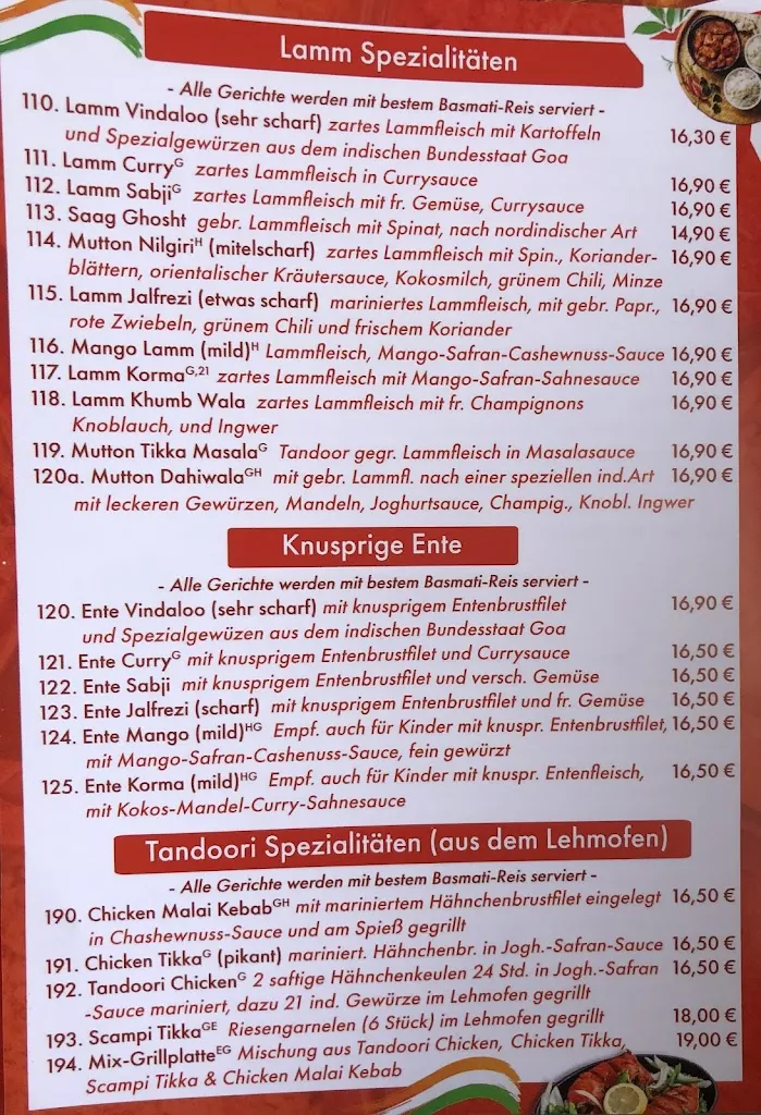 Menu_Indisches Restaurant Mahalakshmi_Dorsten_image_2