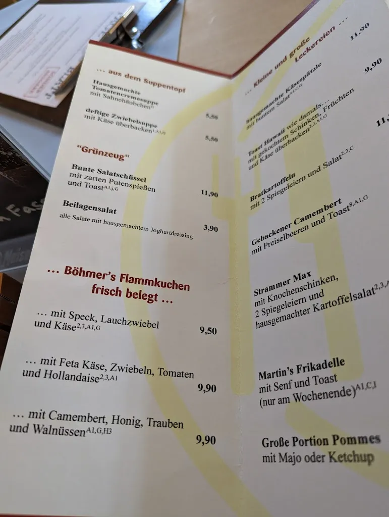 Menu_Böhmer's | Café - Bistro - Biergarten_Dorsten_image_1