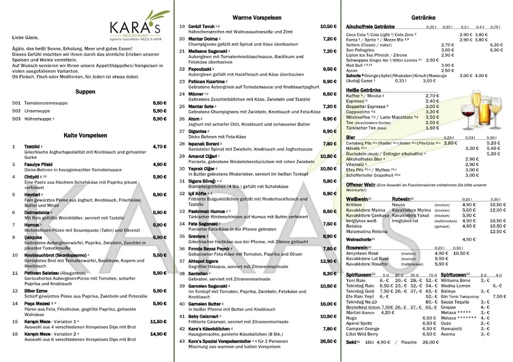 Menu_Kara's Restaurant - Dortmund_Dortmund_image_1