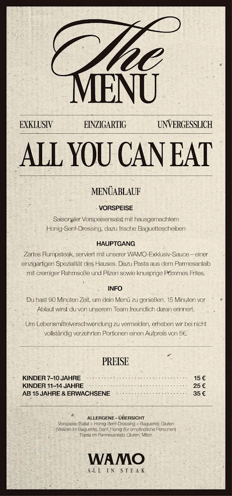 Menu_Wamo All in Steak Dortmund_Dortmund_image_1
