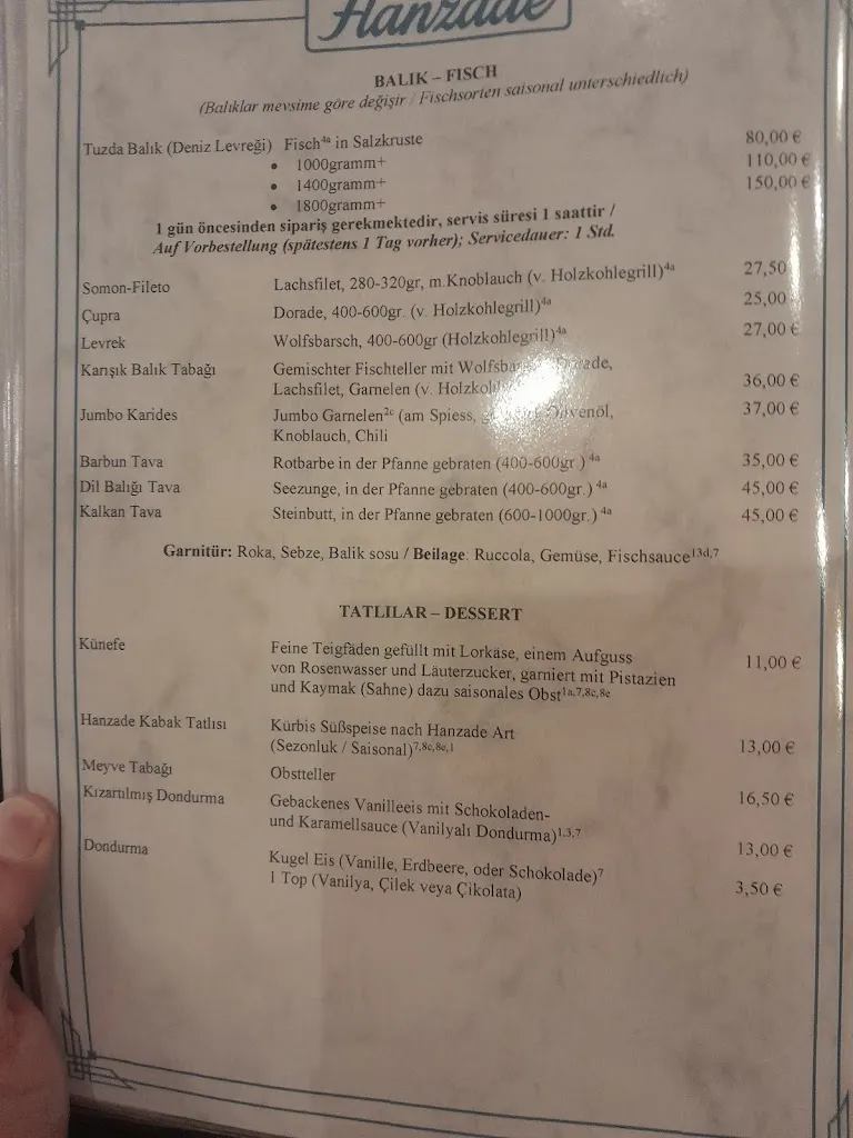 Menu_Hanzade Restaurant Duisburg_Duisburg_immagine_1