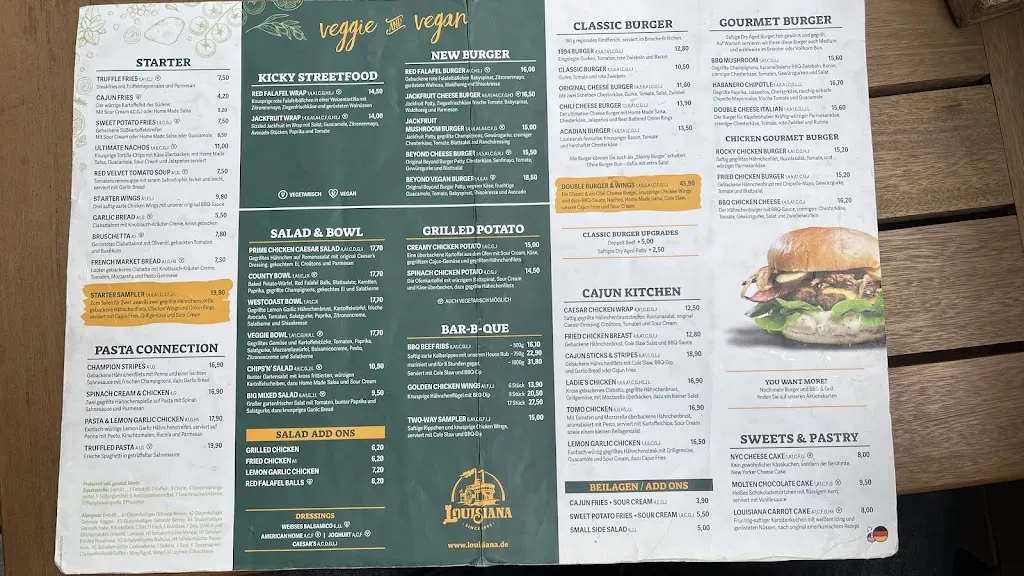 Menu_Louisiana Düsseldorf Altstadt_Düsseldorf_image_1
