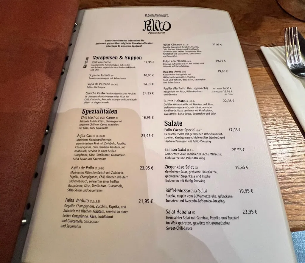 Menü_Palito Restaurant Düsseldorf_Düsseldorf_Bild_2