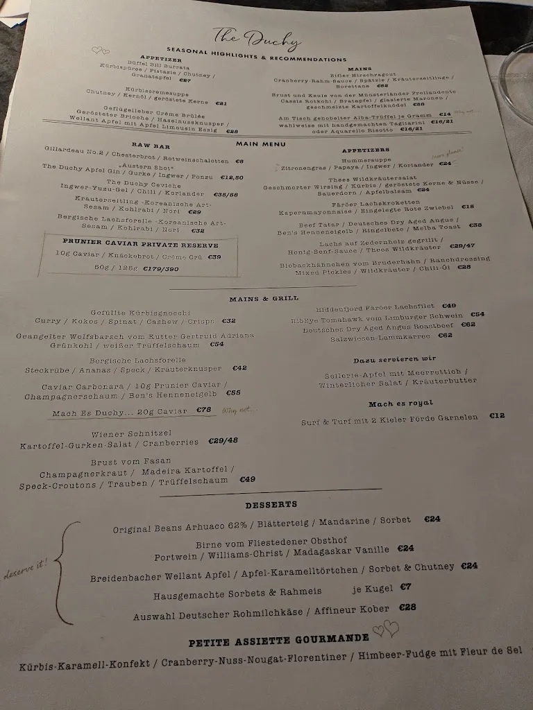 Menu_The Duchy - Düsseldorf_Düsseldorf_image_1