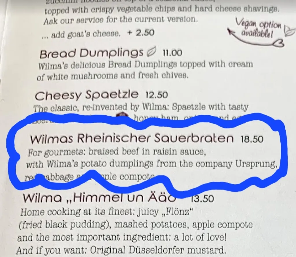 Menu_Wilma Wunder Düsseldorf_Düsseldorf_image_1