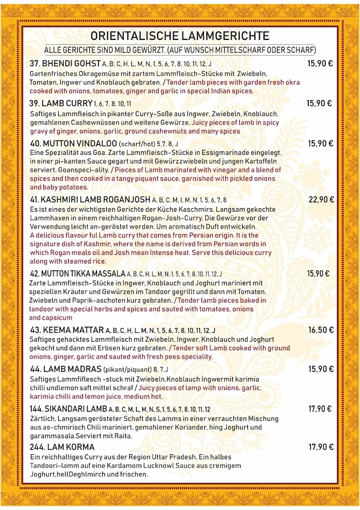 Menu_Jaipur Prime Restaurant Düsseldorf_Düsseldorf_image_2