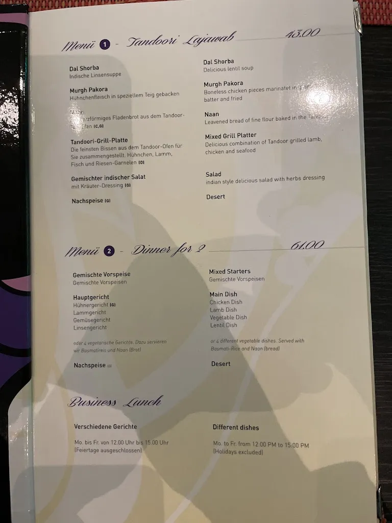 Menu_Mayur Düsseldorf_Düsseldorf_image_2