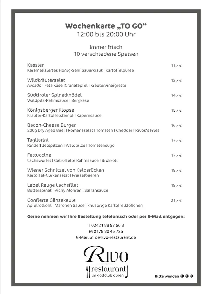 Menü_Rivo Restaurant im Golfclub Düren_Düren_Bild_1