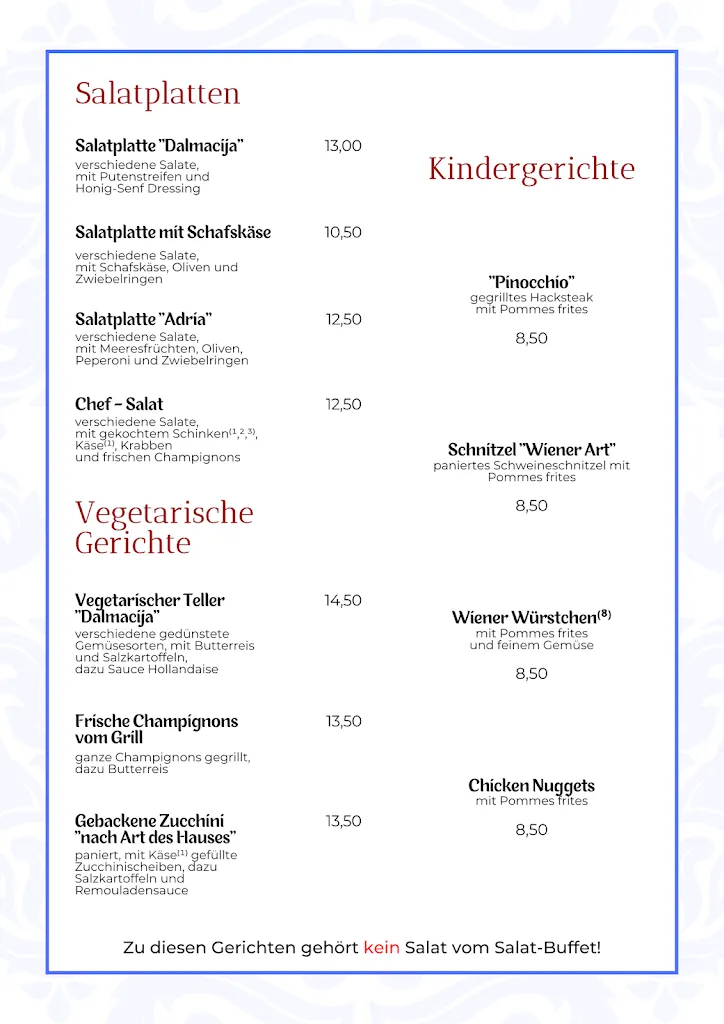 Menu_Dalmacija Restaurant_Düren_image_1