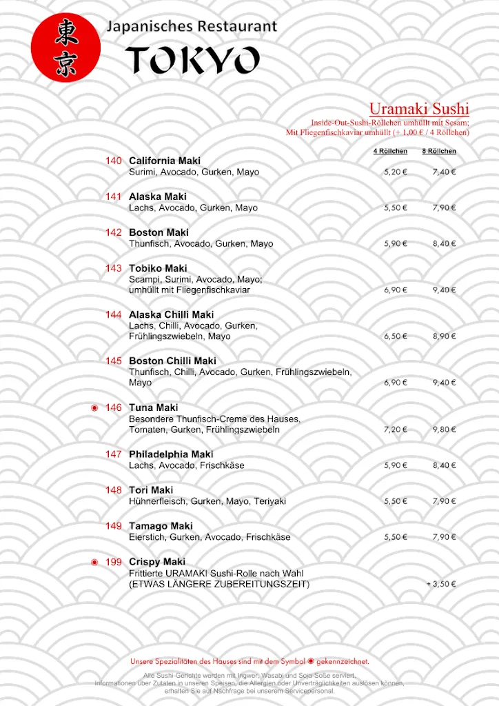 Menu_Japanisches Restaurant TOKYO Düren_Düren_immagine_1