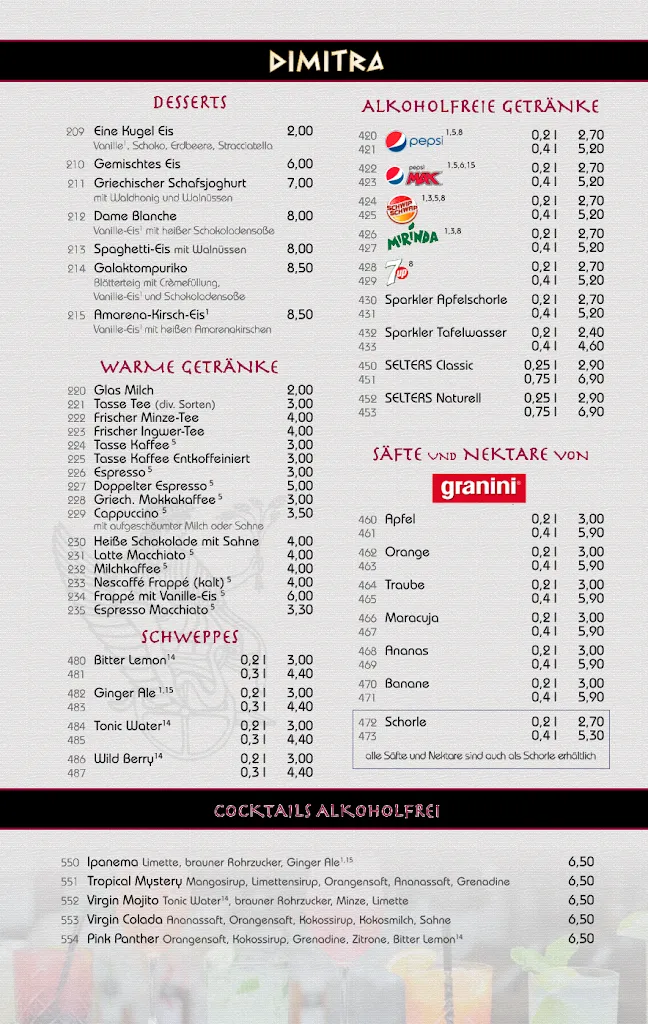 Menu_Restaurant Dimitra_Düren_image_1