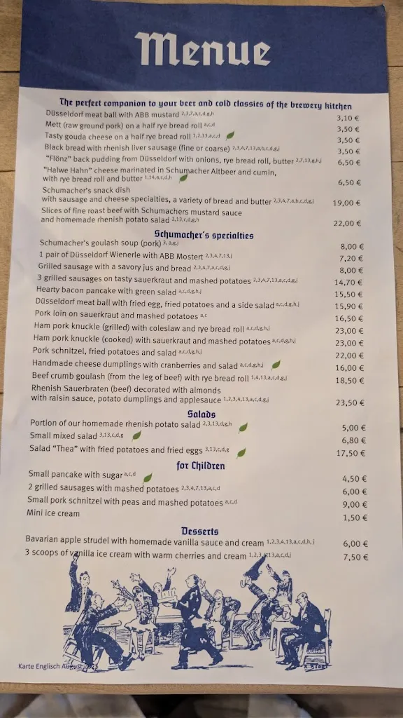 Menu_Brewery Schumacher_Düsseldorf_immagine_1