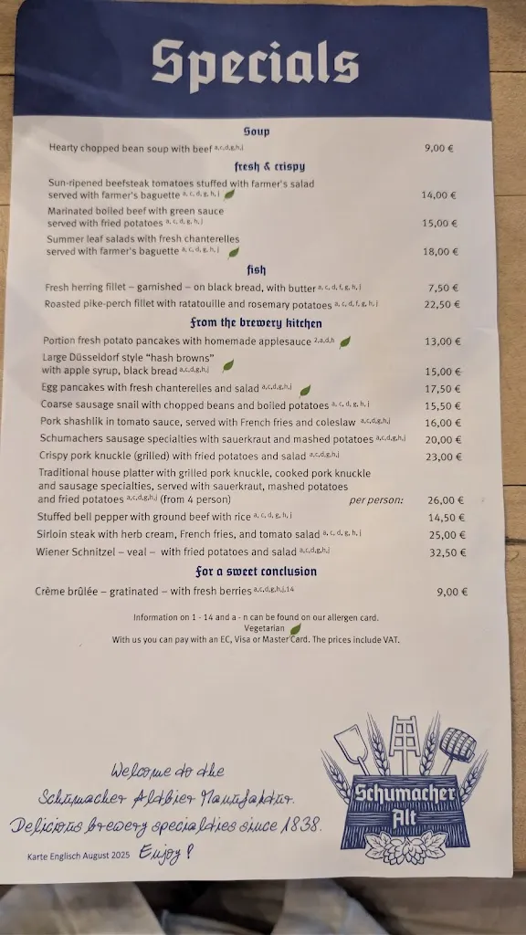 Menu_Brewery Schumacher_Düsseldorf_immagine_2