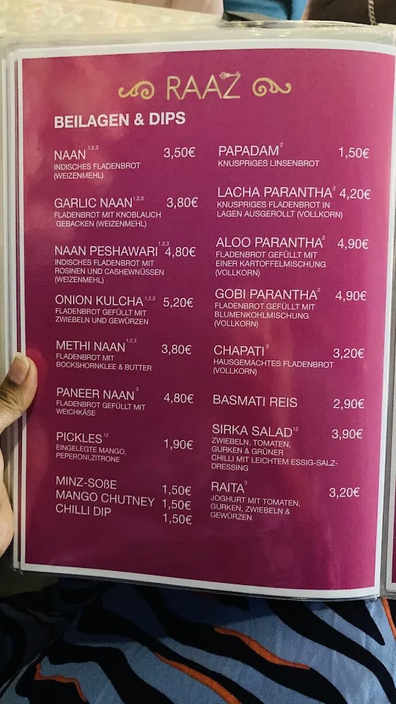 Menu_Raaz Indisches Restaurant_Köln_image_4