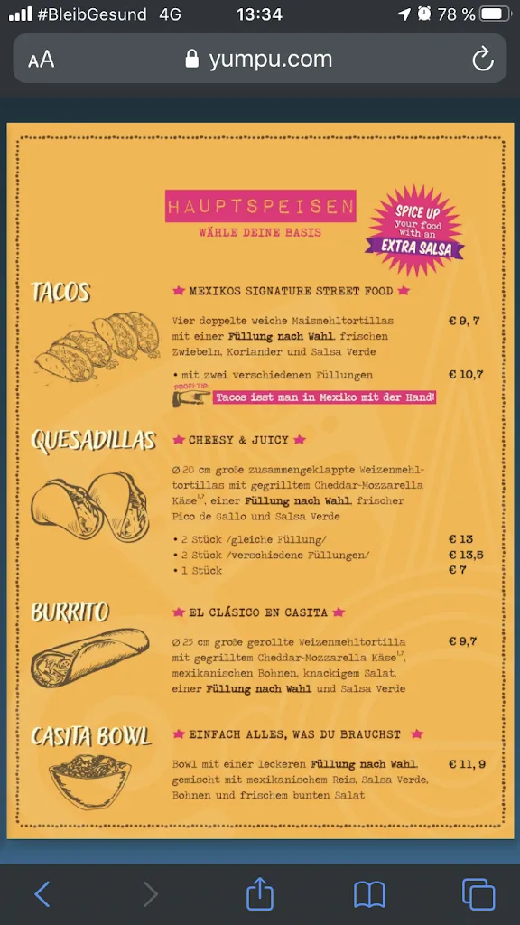 Menu_Casita Mexicana Pempelfort_Düsseldorf_image_4