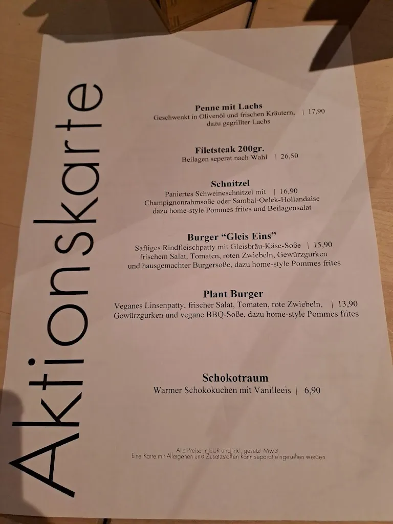 Menu_Gleis Eins - neue Gastgeber seit dem 01.08.24_Engelskirchen_image_1