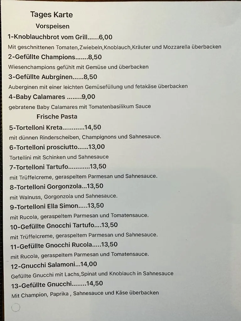 Menu_KRETA Restaurant bei Símōn_Ennigerloh_immagine_1