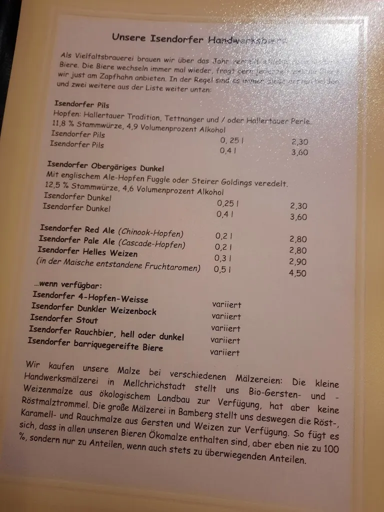 Menu_Isendorfer Hausbrauerei_Emsdetten_immagine_3