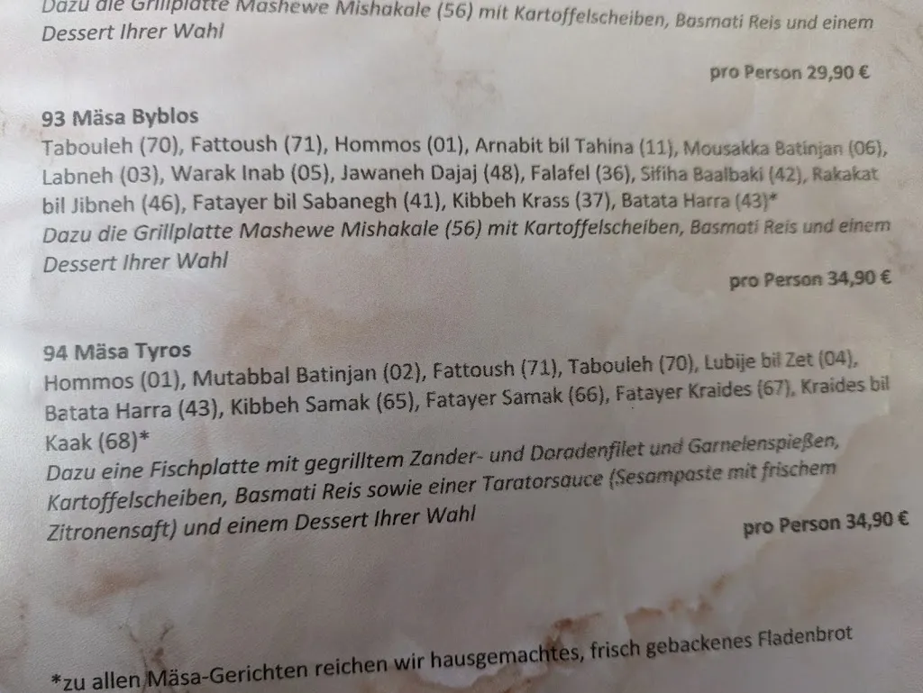 Menu_Byblos Lebanese Restaurant_Emsdetten_immagine_2